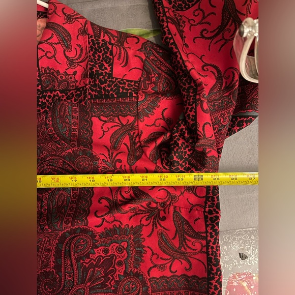 Blair 2XL Red Long Sleeve Button Down Shirt pattern - Picture 3 of 4